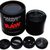 Load image into Gallery viewer, HAMMERCRAFT X RAW 4-Piece Aluminum Grinder – Medium - Black