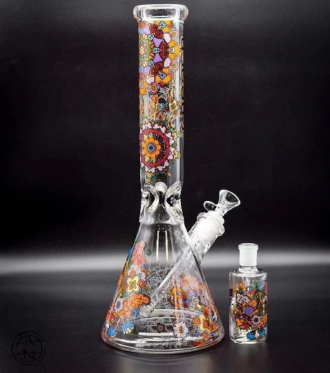 Trippy Hippy Beaker & Ash Catcher Combo 14”